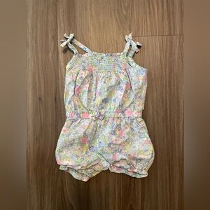 Carter's baby girl spring Pink and Blue Jumpsuit with Bloomer Style size 3 month